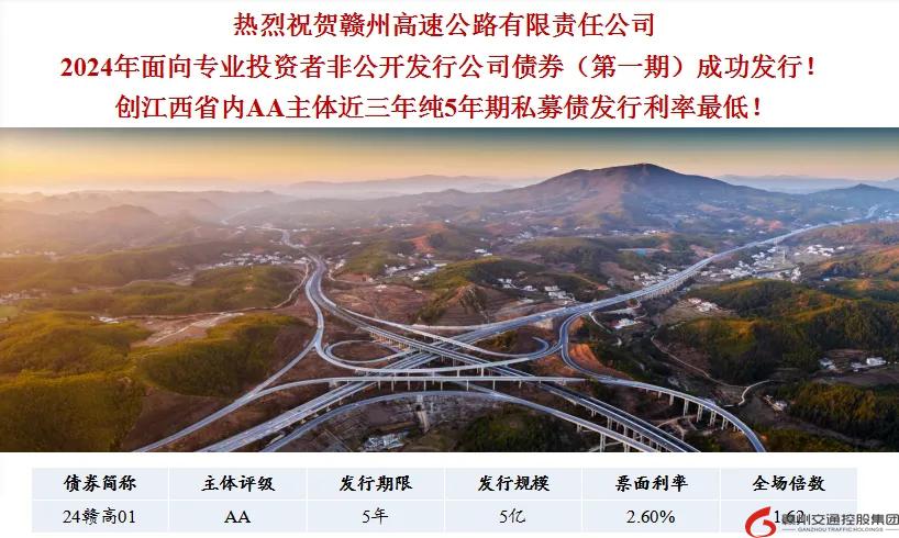 喜報(bào)！贛州交控集團(tuán)接連在資本市場(chǎng)發(fā)行債券成功！